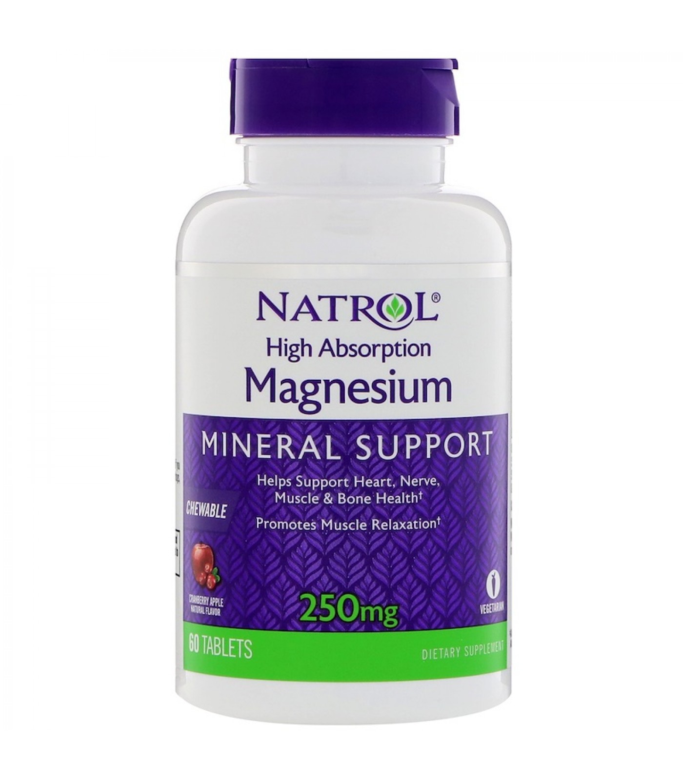 Natrol - Magnesium High Absorption / 60 chew tabs.